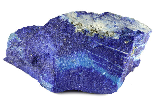 madani lapis lazuli from Badakhshan province, Afghanistan isolated on white background