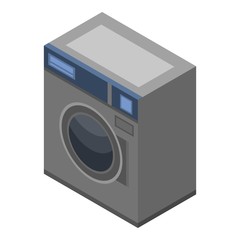 Automatic wash machine icon. Isometric of automatic wash machine vector icon for web design isolated on white background