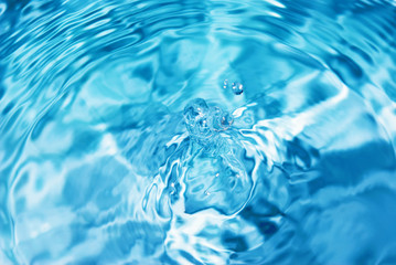 しずくが落ちた水面