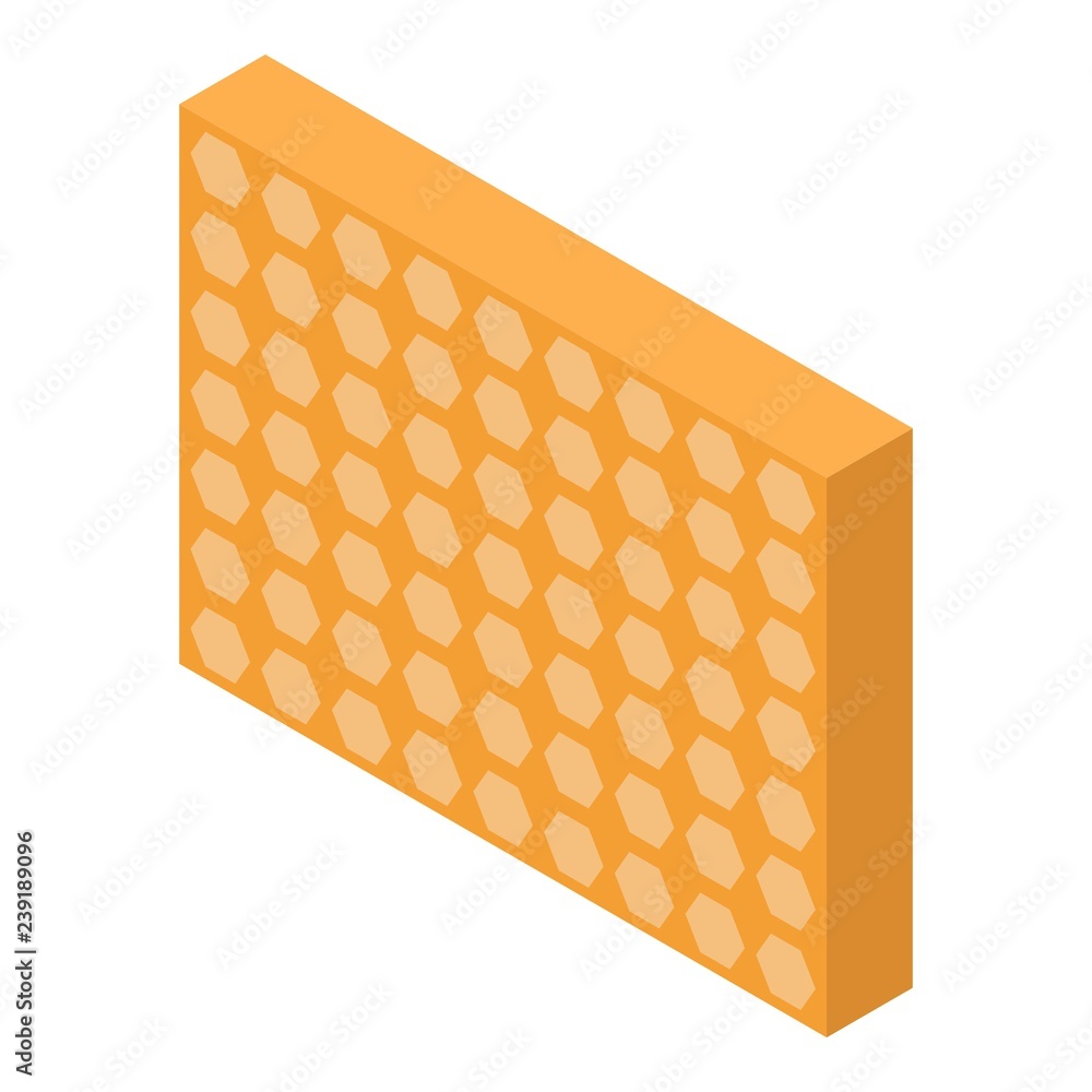 Poster honeycomb frame icon. isometric of honeycomb frame vector icon for web design isolated on white back