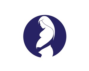 beauty pregnant women vector icon