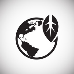 Global ecology icon on white background for graphic and web design, Modern simple vector sign. Internet concept. Trendy symbol for website design web button or mobile app