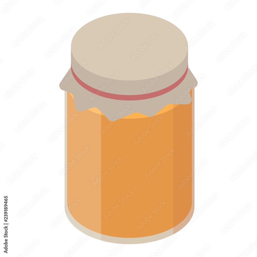 Aufkleber spring honey jar icon. isometric of spring honey jar vector icon for web design isolated on white ba