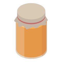 Spring honey jar icon. Isometric of spring honey jar vector icon for web design isolated on white background