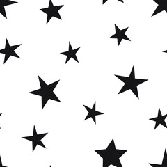 Vector seamless stars pattern. Star background based on random elements for high definition concept