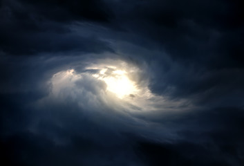 Naklejka na ściany i meble Blurred Whirlwind in the Clouds