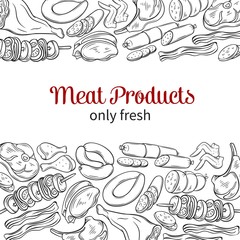 Hand drawn meat product
