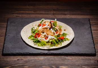 Kebab - grilled meat and vegetables