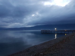 Fototapeta na wymiar Lake Okhrid landscape in Macedonia