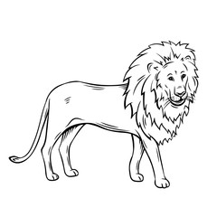 Outline lion icon