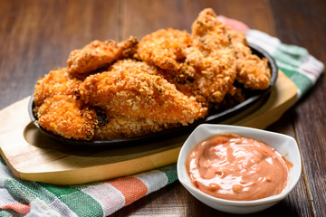 chicken strips - meat in crispy batter