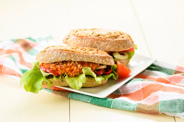 sandwich with chicken strips