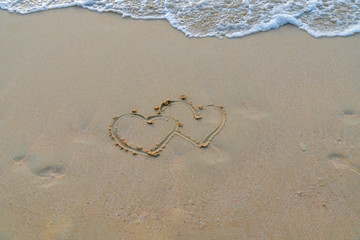 People leave footprints in the sand.
