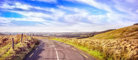 Tire marks on the road  asphalt in the county Cork