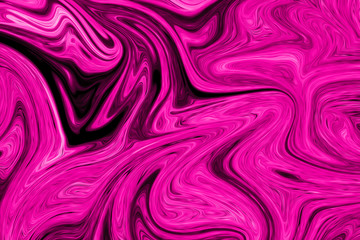 Liquid Abstract Pattern With Plastic Pink And Black