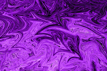 Liquid Abstract Pattern With Proton Purple Graphics Color Art Form. Digital Background With Proton Purple Abstract Liquid Flow.