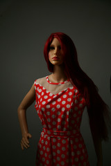 mannequin red