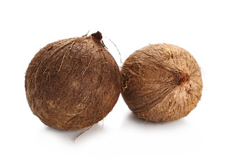 coconut shell isolated on white background