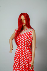 mannequin red