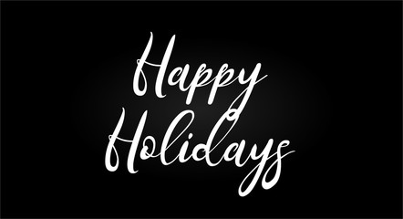Happy holidays Text Isolated Background