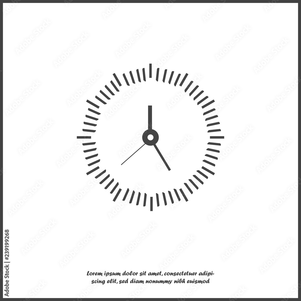 Aufkleber vector icon of a clock. vector illustration clock on white isolated background. layers grouped for e