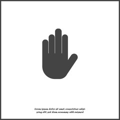 Hand icon vector. Vector hand illustration  icon on white isolated background. Layers grouped for easy editing illustration. For your design.