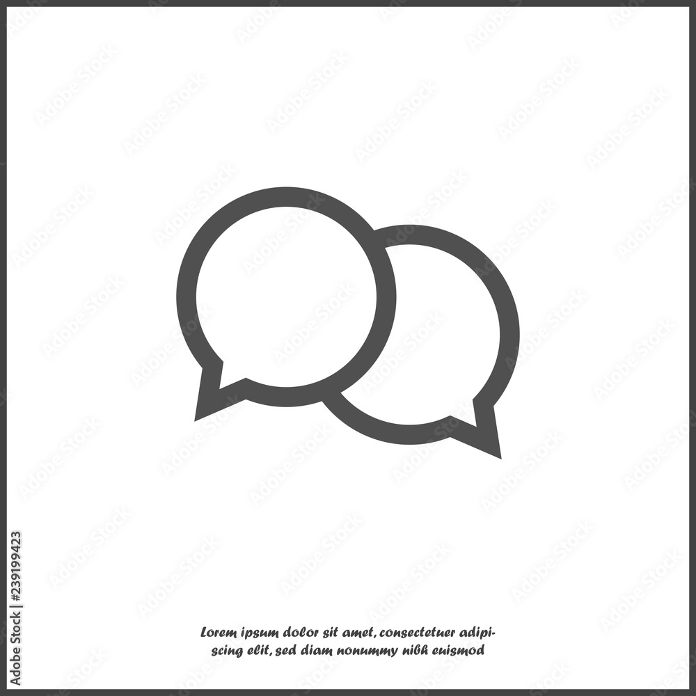 Poster vector icon cloud conversation. cloud of speech on white isolated background. layers grouped for eas