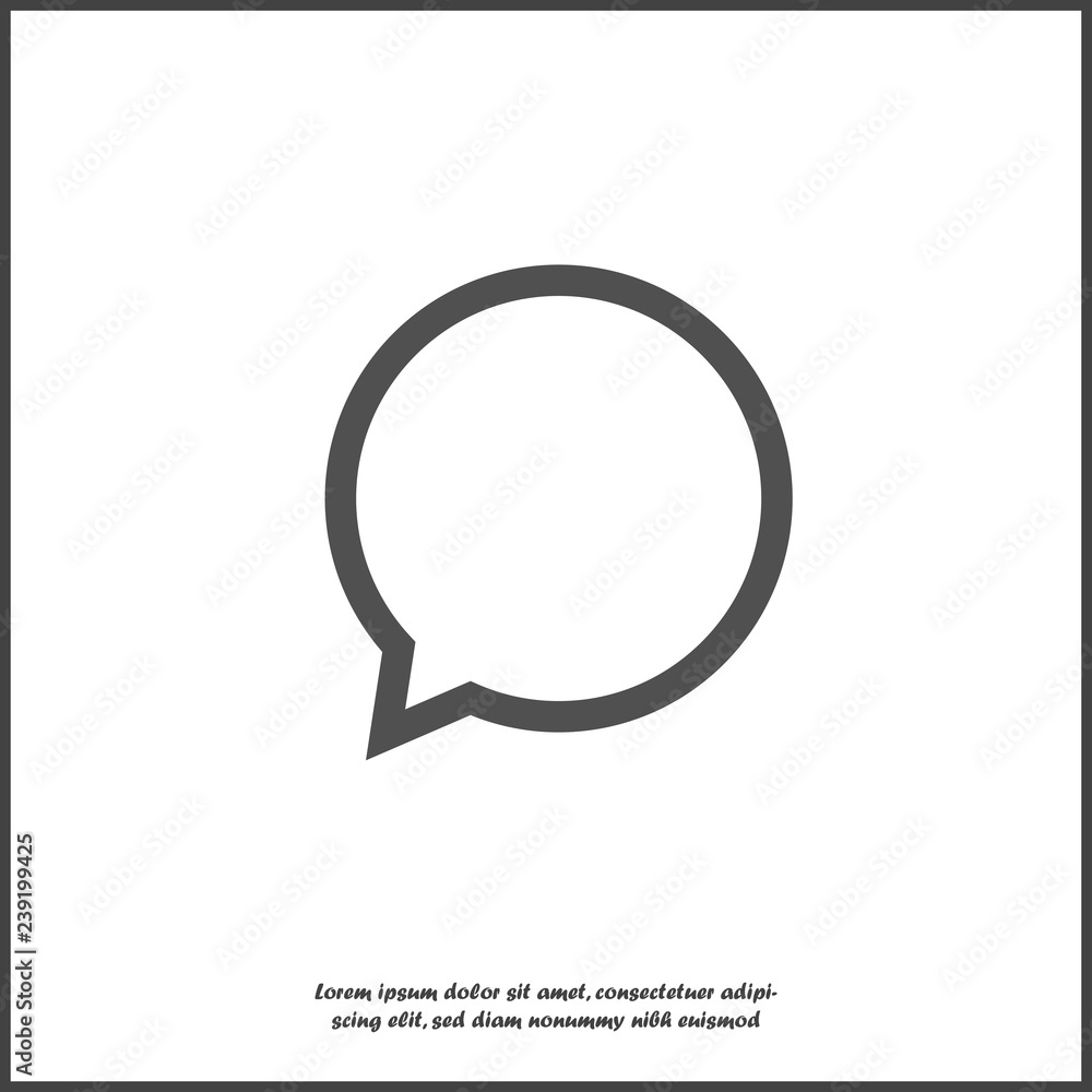 Poster vector icon cloud conversation. cloud of speech on white isolated background. layers grouped for eas