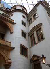 Fototapeta na wymiar Residenzschloss has the world famous treasure camera, The Green Vaults.
