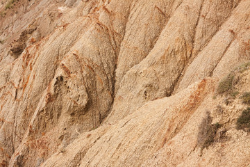 Texture of mountain relief of the Crimean mountains.