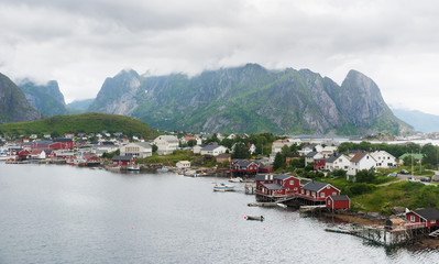 Fototapeta na wymiar View of the Reine, fishing village, Lofoten, Norway