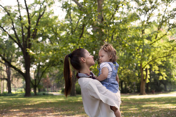 Fototapeta premium Single mother.