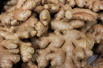 Chinese Ginger root, sharp healthy spice and healthy tea. 