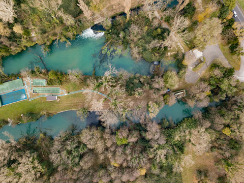 The Timavo River (Il fiume Timavo, Timava, Timav) is a two-kilometre stream in the Province of Trieste. It has four sources near San Giovanni (&Scaron;tivan) near Duino (Devin)