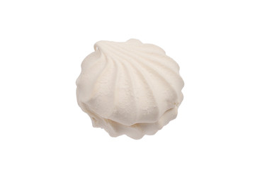 Rose marshmallow isolated on white. Zephyr.