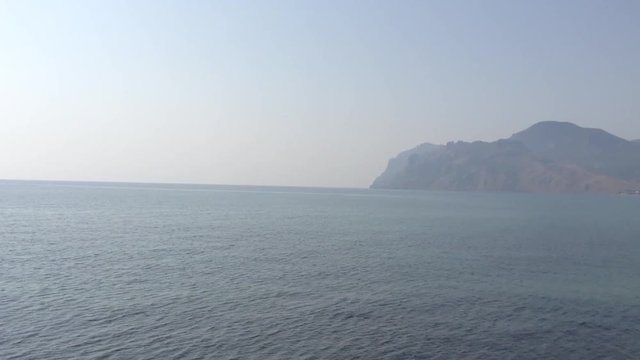 Calm Black Sea And Mountain Qara Dag Karadag - Crimea Russia