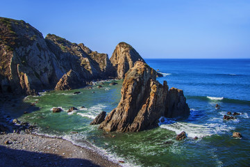 Atlantic ocean coast in Portugal