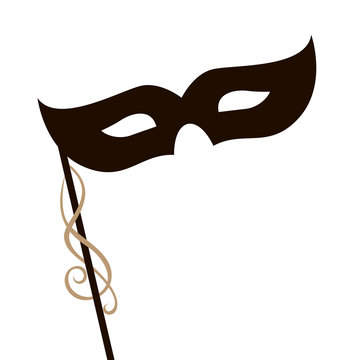 illustration of carnival mask isolated on white background