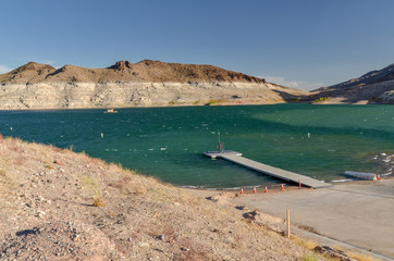 boat launch at Echo Bay in Overton Arm Lake Mead National Recreation area, Nevada, USA