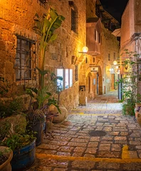 Gordijnen Smalle straat in het oude centrum van Jaffa © Horváth Botond