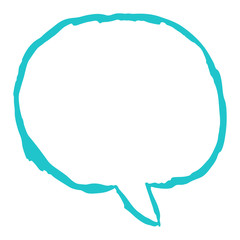 Blank speech bubble sign drawing by paint brush stroke. This design graphic element is saved as a vector illustration