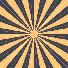 Obraz premium Abstract sunburst or sunbeams blank background. Empty retro vintage backdrop in square format. Design graphic element is saved as a vector illustration