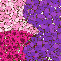 Vintage floral pattern. Beautiful multicolored flowers. Abstract hand drawn vector background.