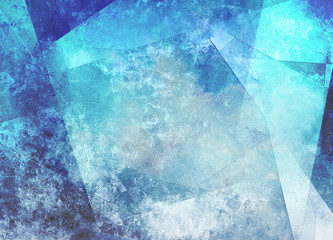Geometric Abstract in Blue Tints