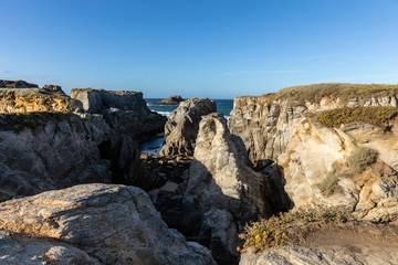 Falaises de Port Bara à Saint-Pierre Quiberon (Morbihan, France)
