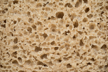 Texture of dark rye bread