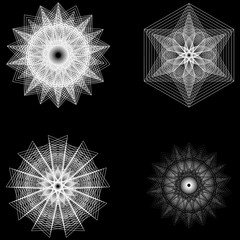 Holiday patterns of stars and flowers for gifts ground