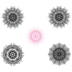 Obraz premium Holiday patterns of stars and flowers for gifts ground