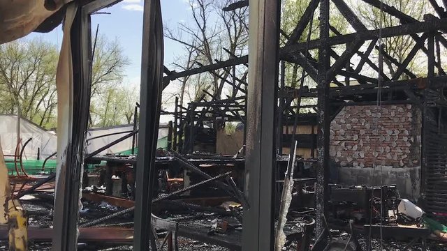 Burned Down Black Club Fire Destruction Damage