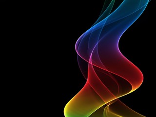 Abstract multicolored light waves background